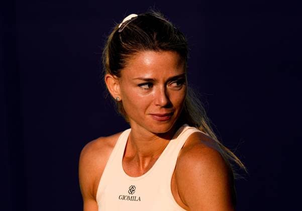 Mandatory Credit: Photo by Dave Shopland Shutterstock (13984800dh) Italy s Camila Giorgi plays her quarter final in the late evening sunshine Rothesay International Eastbourne, Tennis, Day Four, Devonshire Park, Eastbourne, UK - 29 Jun 2023 Rothesay International Eastbourne, Tennis, Day Four, Devonshire Park, Eastbourne, UK - 29 Jun 2023  Copyright: xDavexShopland Shutterstockx 13984800dh