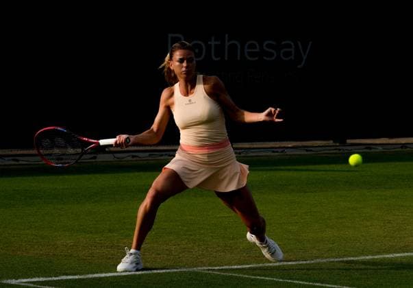 Mandatory Credit: Photo by Dave Shopland Shutterstock (13984800dz) Italy s Camila Giorgi wins her quarter final in the late evening sunshine Rothesay International Eastbourne, Tennis, Day Four, Devonshire Park, Eastbourne, UK - 29 Jun 2023 Rothesay International Eastbourne, Tennis, Day Four, Devonshire Park, Eastbourne, UK - 29 Jun 2023  Copyright: xDavexShopland Shutterstockx 13984800dz