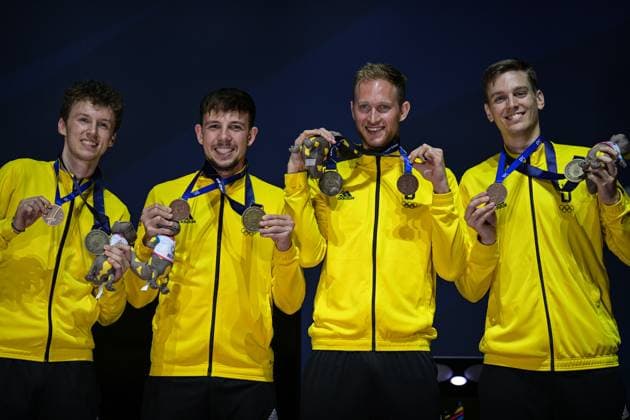 Sport Themen der Woche KW26 Bilder des Jahres 2023, Sport 06 Juni KRAKOW 29.06.2023 IGRZYSKA EUROPEJSKIE 2023 SZERMIERKA NZ KAHL Alexander KLEIN Luis RIEGER Laurenz FOT TOMASZ DZIERWA 400mm.pl NEWSPIX.PL --- Newspix.pl  DT20230629_062_DSC_4015
