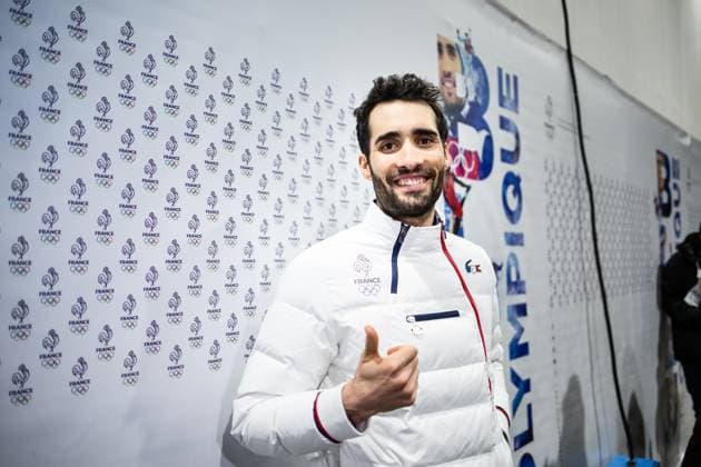 French Olympic Team In Grenoble Martin Fourcade. Celebration of the French Olympic Team in Grenoble after the PyeongChang 2018 Winter Olympic Games, Olympische Spiele, Olympia, OS Fiftieth anniversary of the 1968 Grenoble Olympic Games. Grenoble, France, on February 26, 2018. Photo by Etienne Bouy ABACAPRESS.COM  Copyright: xBouyxEtienne ABACAx 627387_048 BouyxEtienne ABACAx 627387_048