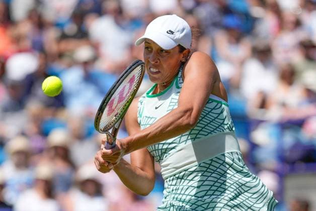 Mandatory Credit: Photo by Dave Shopland Shutterstock (13984801y) USA s Madison Keys in Semi final Action Rothesay International Eastbourne, Tennis, Day Five, Devonshire Park, Eastbourne, UK - 30 Jun 2023 Rothesay International Eastbourne, Tennis, Day Five, Devonshire Park, Eastbourne, UK - 30 Jun 2023  Copyright: xDavexShopland Shutterstockx 13984801y