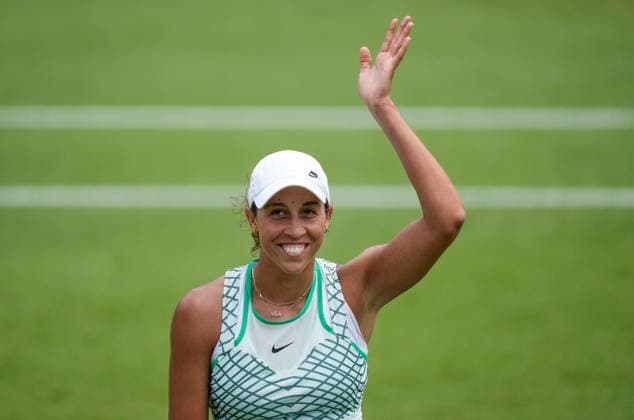 Mandatory Credit: Photo by Dave Shopland Shutterstock (13984801ag) USA s Madison Keys WINS her Semi final Rothesay International Eastbourne, Tennis, Day Five, Devonshire Park, Eastbourne, UK - 30 Jun 2023 Rothesay International Eastbourne, Tennis, Day Five, Devonshire Park, Eastbourne, UK - 30 Jun 2023  Copyright: xDavexShopland Shutterstockx 13984801ag