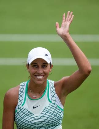 Mandatory Credit: Photo by Dave Shopland Shutterstock (13984801ad) USA s Madison Keys WINS her Semi final Rothesay International Eastbourne, Tennis, Day Five, Devonshire Park, Eastbourne, UK - 30 Jun 2023 Rothesay International Eastbourne, Tennis, Day Five, Devonshire Park, Eastbourne, UK - 30 Jun 2023  Copyright: xDavexShopland Shutterstockx 13984801ad