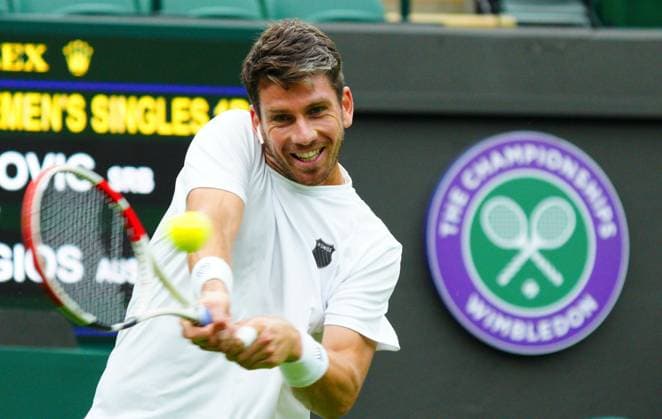 Mandatory Credit: Photo by Javier Garcia Shutterstock (13987396m) Cameron Norrie practices wearing an earbud for the Wimbledon official film Wimbledon Tennis Championship Practice and Previews, The All England Lawn Tennis and Croquet Club, London, UK - 30 Jun 2023 Wimbledon Tennis Championship Practice and Previews, The All England Lawn Tennis and Croquet Club, London, UK - 30 Jun 2023  Copyright: xJavierxGarcia Shutterstockx 13987396m