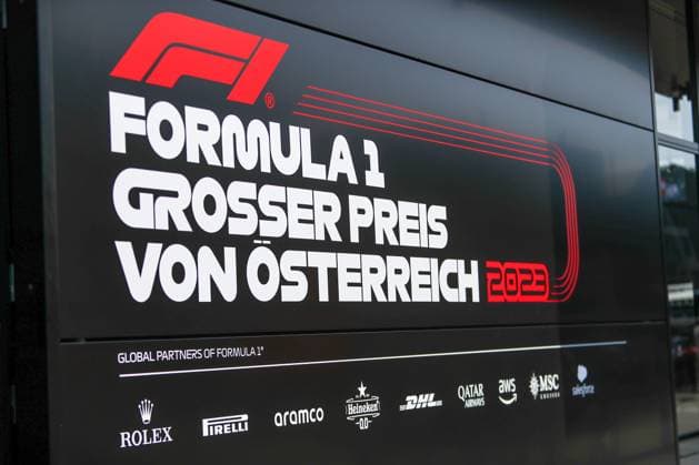 June 30, 2023, Spielberg, Styria, Austria: f1 logo event in paddock...during FORMULA 1 ROLEX GROSSER PREIS VON OSTERREICH 2023 - Jun29 to Jul2 in RedbullRing - Spielberg, Austria Spielberg Austria - ZUMAm217 20230630_zsp_m217_067 Copyright: xAlessioxDexMarcox