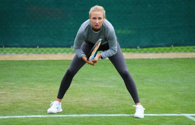 Mandatory Credit: Photo by Javier Garcia Shutterstock (13987396ad) Anastasia Potapova practices Wimbledon Tennis Championship Practice and Previews, The All England Lawn Tennis and Croquet Club, London, UK - 30 Jun 2023 Wimbledon Tennis Championship Practice and Previews, The All England Lawn Tennis and Croquet Club, London, UK - 30 Jun 2023  Copyright: xJavierxGarcia Shutterstockx 13987396ad