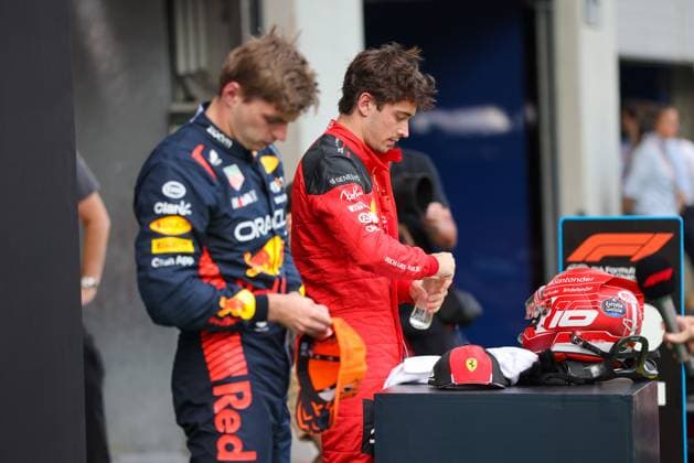 June 30, 2023, Spielberg, Styria, Austria: Pole Position ceremony. Max Verstappen (NED) Redbull Racing RB19 Charles Leclerc (MON) Ferrari F1-23.during FORMULA 1 ROLEX GROSSER PREIS VON OSTERREICH 2023 - Jun29 to Jul2 in RedbullRing - Spielberg, Austria Spielberg Austria - ZUMAm217 20230630_zsp_m217_363 Copyright: xAlessioxDexMarcox