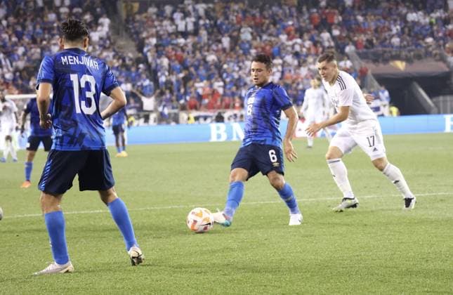 RECORD DATE NOT STATED Gold Cup (SPO) Concacaf Gold Cup: Soccer match between El Salvador and Costa Rica, June 30, 2023, Harison, New Jersey, USA: Soccer match between El Salvador and Costa Rica valid for the 2nd round of the Concacaf Gold Cup, at the Red Bull Arena, in Harrison , on Friday (30) with the presence of jubilant fans of both teams Credit: Jose Francisco Thenews2 (Foto: Jose Francisco Thenews2 imago images) SPO  Copyright: xJosexFranciscox