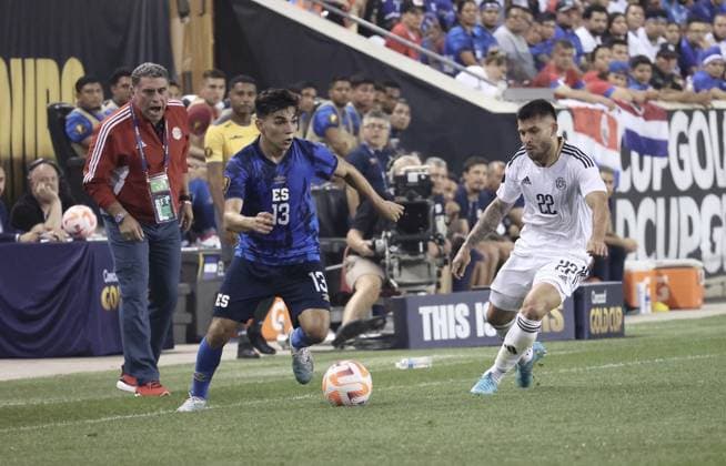 RECORD DATE NOT STATED Gold Cup (SPO) Concacaf Gold Cup: Soccer match between El Salvador and Costa Rica, June 30, 2023, Harison, New Jersey, USA: Soccer match between El Salvador and Costa Rica valid for the 2nd round of the Concacaf Gold Cup, at the Red Bull Arena, in Harrison , on Friday (30) with the presence of jubilant fans of both teams Credit: Jose Francisco Thenews2 (Foto: Jose Francisco Thenews2 imago images) SPO  Copyright: xJosexFranciscox
