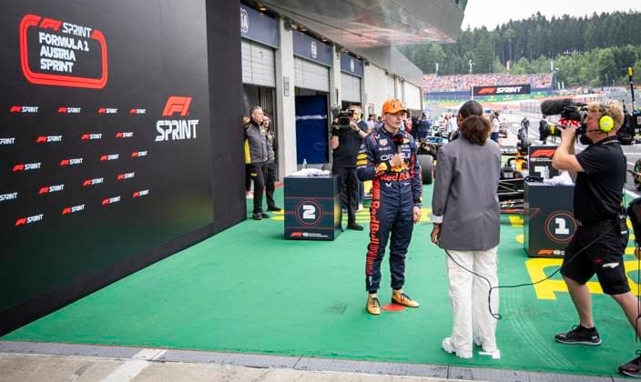 FORMULA 1 - GP of Austria 2023 SPIELBERG,AUSTRIA,01.JUL.23 - MOTORSPORTS, FORMULA 1 - Grand Prix of Austria, Red Bull Ring, sprint shootout. Image shows Max Verstappen (NED Red Bull Racing).  GEPAxpictures xWolfgangxJannach