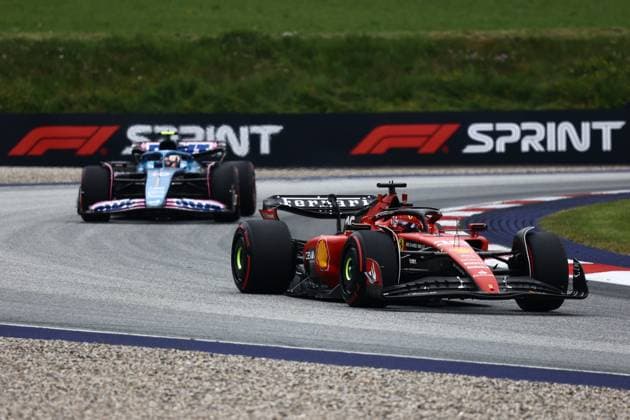 F1 Austrian Grand Prix 2023 Sprint Shootout Pierre Gasly of Alpine and Charles Leclerc of Ferrari during Sprint Shootout ahead of the Formula 1 Austrian Grand Prix at Red Bull Ring in Spielberg, Austria on July 1, 2023. Spielberg Austria  Copyright: xJakubxPorzyckix originalFilename:porzycki-f1austri230701_npHzH.jpg