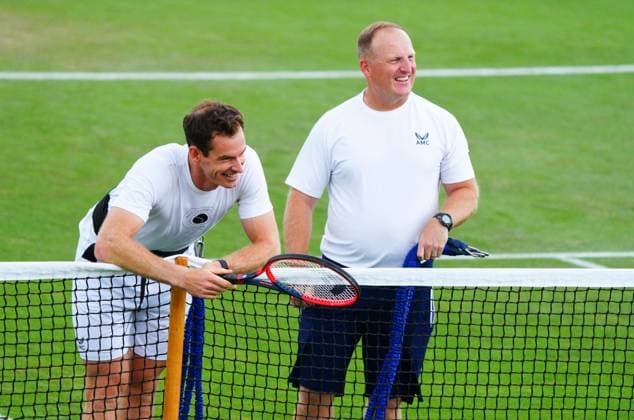 Mandatory Credit: Photo by Javier Garcia Shutterstock (13987399o) Andy Murray practices Wimbledon Tennis Championship Practice and Previews, The All England Lawn Tennis and Croquet Club, London, UK - 01 Jul 2023 Wimbledon Tennis Championship Practice and Previews, The All England Lawn Tennis and Croquet Club, London, UK - 01 Jul 2023  Copyright: xJavierxGarcia Shutterstockx 13987399o