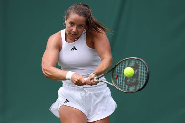 1st July 2023; All England Lawn Tennis and Croquet Club, London, England: Wimbledon Tennis Tournament Practice Day; Jodie Burrage during her practice session  ActionPlus12525400 ShaunxBrooks