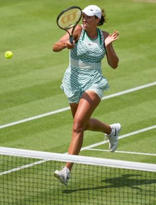 Mandatory Credit: Photo by Dave Shopland Shutterstock (13984806p) Winner USA s Madison Keys action Rothesay International Eastbourne, Tennis, Day Six, Devonshire Park, Eastbourne, UK - 01 Jul 2023 Rothesay International Eastbourne, Tennis, Day Six, Devonshire Park, Eastbourne, UK - 01 Jul 2023  Copyright: xDavexShopland Shutterstockx 13984806p