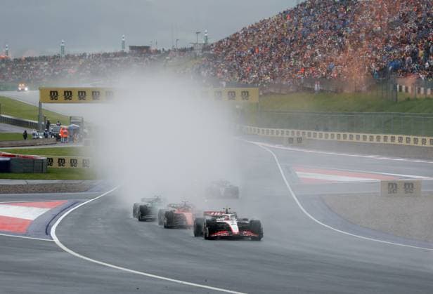 27 Nico Hulkenberg (DEU, MoneyGram Haas F1 Team), 55 Carlos Sainz (ESP, Scuderia Ferrari), F1 Grand Prix of Austria at Red Bull Ring on July 1, 2023 in Spielberg, Austria. (Photo by HOCH ZWEI) Spielberg Austria
