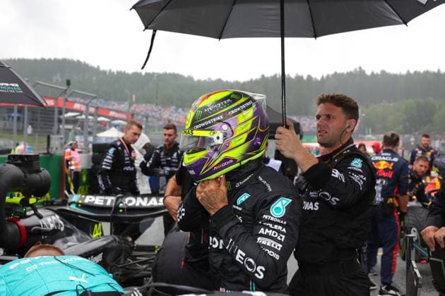 44 Lewis Hamilton (GBR, Mercedes-AMG Petronas F1 Team), F1 Grand Prix of Austria at Red Bull Ring on July 1, 2023 in Spielberg, Austria. (Photo by HOCH ZWEI) Spielberg Austria
