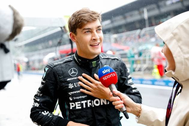 RUSSELL George (gbr), Mercedes AMG F1 Team W14, portrait during the 2023 Formula 1 Rolex Grosser Preis von Osterreich, 2023 Austrian Grand Prix, 9th round of the 2023 Formula One World Championship, WM, Weltmeisterschaft from June 30 to July 2, 2023 on the Red Bull Ring, in Spielberg, Austria - F1 - AUSTRIAN GRAND PRIX 2023 DPPI Panoramic  F12023GP10AUT_JK077413 