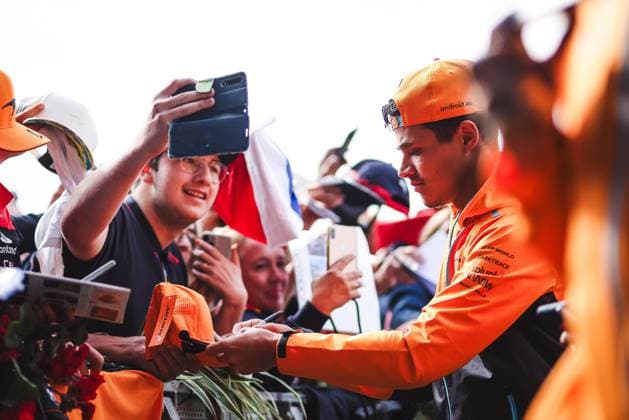 FORMULA 1 - GP of Austria 2023 SPIELBERG,AUSTRIA,02.JUL.23 - MOTORSPORTS, FORMULA 1 - Grand Prix of Austria, Red Bull Ring. Image shows Lando Norris (GBR McLaren).  GEPAxpictures xDanielxGoetzhaber