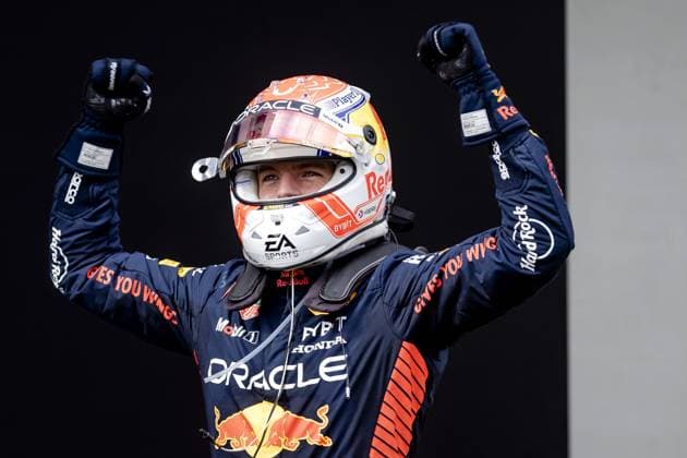 SPIELBERG - Max Verstappen (Red Bull Racing) celebrates his win at the Austrian Grand Prix at the Red Bull Ring on July 02, 2023 in Spielberg, Austria. ANP SEM VAN DER WAL F1 Grand Prix of Austria 2023 xVIxANPxSportx xxANPxIVx 472912772 originalFilename: 472912772.jpg
