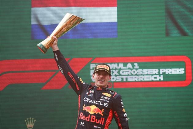 F1 Austrian Grand Prix 2023 Max Verstappen of Red Bull Racing at the podium after the Formula 1 Austrian Grand Prix at Red Bull Ring in Spielberg, Austria on July 2, 2023. Spielberg Austria  Copyright: xJakubxPorzyckix originalFilename:porzycki-f1austri230702_npg7l.jpg