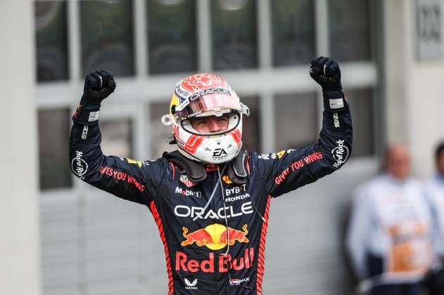VERSTAPPEN Max (ned), Red Bull Racing RB19, portrait celebrates his victory during the 2023 Formula 1 Rolex Grosser Preis von Osterreich, 2023 Austrian Grand Prix, 9th round of the 2023 Formula One World Championship, WM, Weltmeisterschaft from June 30 to July 2, 2023 on the Red Bull Ring, in Spielberg, Austria  Copyright: xFlorentxGooden DPPI IPAxSportx x xIPAxSportx 0 IPA_IPA39002579