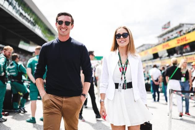 FORMULA 1 - GP of Austria 2023 SPIELBERG,AUSTRIA,02.JUL.23 - MOTORSPORTS, FORMULA 1 - Grand Prix of Austria, Red Bull Ring. Image shows Mark Mateschitz and Victoria Swarovski.  GEPAxpictures xDanielxGoetzhaber