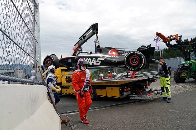 02.07.2023, Red Bull Ring , Spielberg, Formula 1 Rolex Großer Preis von Österreich 2023 , im Bild Ausfall von Nico Hülkenberg (DEU), Moneygram Haas F1 Team Spielberg Red Bull Ring Steiermark Österreich