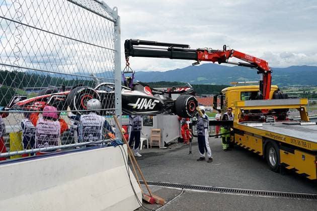 Formula 1 Rolex Großer Preis von Österreich 2023 02.07.2023, Red Bull Ring , Spielberg, Formula 1 Rolex Großer Preis von Österreich 2023 , im Bild Ausfall von Nico Hülkenberg (DEU), Moneygram Haas F1 Team