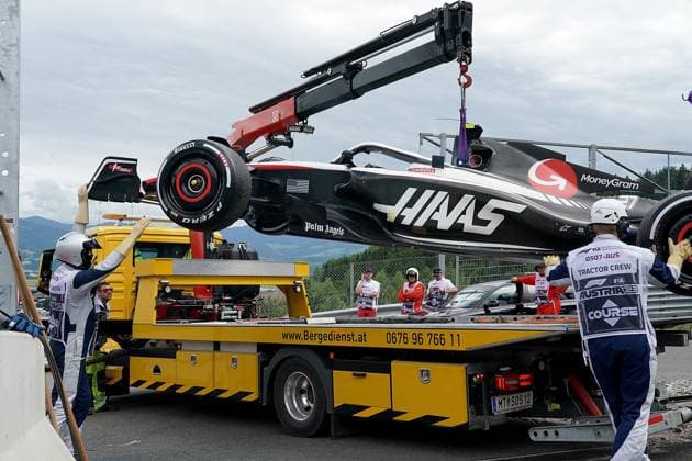 Formula 1 Rolex Großer Preis von Österreich 2023 02.07.2023, Red Bull Ring , Spielberg, Formula 1 Rolex Großer Preis von Österreich 2023 , im Bild Ausfall von Nico Hülkenberg (DEU), Moneygram Haas F1 Team