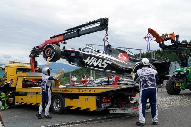 Formula 1 Rolex Großer Preis von Österreich 2023 02.07.2023, Red Bull Ring , Spielberg, Formula 1 Rolex Großer Preis von Österreich 2023 , im Bild Ausfall von Nico Hülkenberg (DEU), Moneygram Haas F1 Team