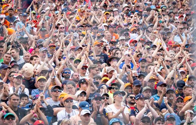 FORMULA 1 - GP of Austria 2023 SPIELBERG,AUSTRIA,02.JUL.23 - MOTORSPORTS, FORMULA 1 - Grand Prix of Austria, Red Bull Ring. Image shows fans.  GEPAxpictures xWolfgangxJannach