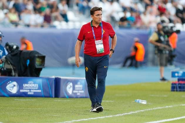 UEFA U21, U 21 EM, England - Portugal, Viertelfinale, 02.07.2023, Kutaissi Rui JORGE (Cheftrainer, Portugal), UEFA U21-Fussball-Europameisterschaft in Rumaenien und Georgien, England - Portugal, Viertelfinale, 02.07.2023, Ramas-Schengelia-Stadion, Kutaissi Copyright: xBEAUTIFULxSPORTS Meuselx