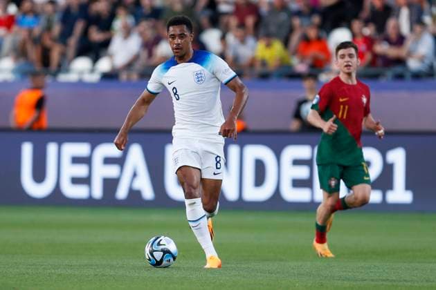UEFA U21, U 21 EM, England - Portugal, Viertelfinale, 02.07.2023, Kutaissi Jacob RAMSEY ( 6, England), UEFA U21-Fussball-Europameisterschaft in Rumaenien und Georgien, England - Portugal, Viertelfinale, 02.07.2023, Ramas-Schengelia-Stadion, Kutaissi Copyright: xBEAUTIFULxSPORTS Meuselx