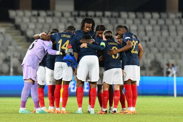 UEFA European Under-21 Championship Qualifying, Quarter Final: France U21, U 21 vs Ukraine U21 Players of France during UEFA European Under-21 Championship Qualifying, Quarter Final: France U21 vs Ukraine U21, disputed on Cluj Arena Stadium, 02 July 2023 Cluj-Napoca Cluj Arena Romania Copyright: xAncaxTepeix