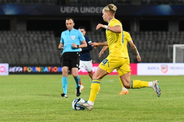 UEFA European Under-21 Championship Qualifying, Quarter Final: France U21, U 21 vs Ukraine U21 Mykhaylo Mudryk in action during UEFA European Under-21 Championship Qualifying, Quarter Final: France U21 vs Ukraine U21, disputed on Cluj Arena Stadium, 02 July 2023 Cluj-Napoca Cluj Arena Romania Copyright: xAncaxTepeix