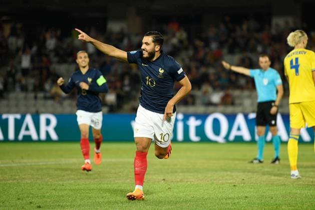UEFA European Under-21 Championship Qualifying, Quarter Final: France U21, U 21 vs Ukraine U21 Rayan Cherki celebrating during UEFA European Under-21 Championship Qualifying, Quarter Final: France U21 vs Ukraine U21, disputed on Cluj Arena Stadium, 02 July 2023 Cluj-Napoca Cluj Arena Romania Copyright: xAncaxTepeix