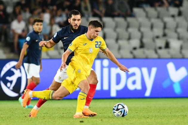 UEFA European Under-21 Championship Qualifying, Quarter Final: France U21, U 21 vs Ukraine U21 Rayan Cherki in action during UEFA European Under-21 Championship Qualifying, Quarter Final: France U21 vs Ukraine U21, disputed on Cluj Arena Stadium, 02 July 2023 Cluj-Napoca Cluj Arena Romania Copyright: xAncaxTepeix
