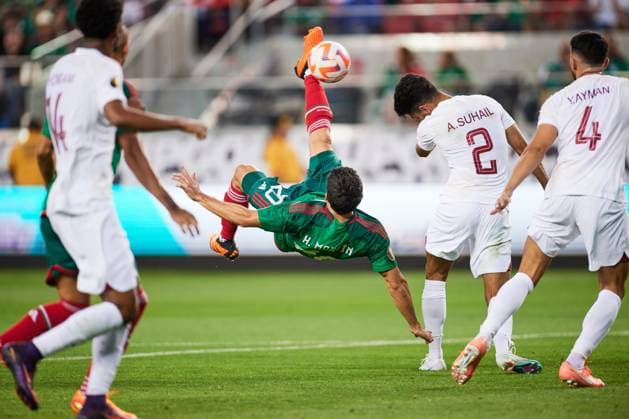 RECORD DATE NOT STATED 2023 CONCACAF Gold Cup Mexico vs Qatar Henry Martin of Mexico during the game Mexico (Mexican national team, Nationalteam vs Qatar, corresponding to group B of the CONCACAF Gold Cup 2023, at Levis Stadium, on July 02, 2023. <br><br> Henry Martin de Mexico durante el partido Mexico (Seleccion Nacional de Mexico) vs Qatar, correspondiente al grupo B de la Copa Oro de la CONCACAF 2023, en el Levis Stadium, el 02 de Julio de 2023. SANTA CLARA CALIFORNIA ESTADOS UNIDOS  Copyright: xJorgexMartinezx 20230702224820_CGC_GB_MEX_QAT_MARTIN177