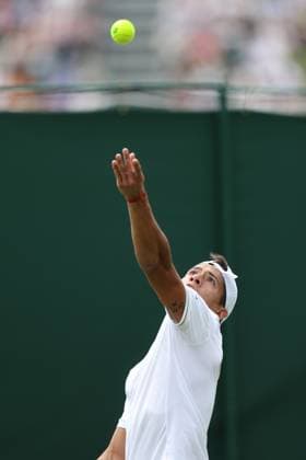 Wimbledon: Day One 3 July 2023, Wimbledon - Wimbledon Tennis Championships - Day One - Sebastian Baez (ARG) in action during his Gentlemen s Singles 1st Round match against Tomas Barrios Vera (CHL) - Photo: Charlotte Wilson Offside . Wimbledon UK Copyright: xCharlottexWilsonx xOffsidexOffside