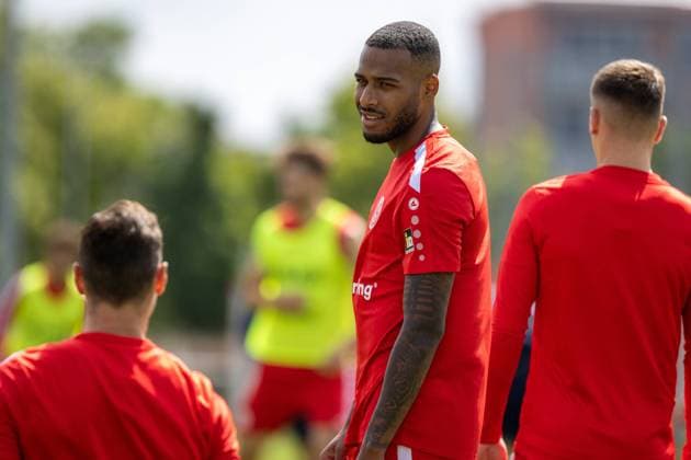Training 1. FSV Mainz 05, 03.07.2023 Marlon Mustapha (1. FSV Mainz 05 36); Training 1. FSV Mainz 05, 03.07.2023 *** Training 1 FSV Mainz 05, 03 07 2023 Marlon Mustapha 1 FSV Mainz 05 36 Training 1 FSV Mainz 05, 03 07 2023 Copyright: xBEAUTIFULxSPORTS Hahnex