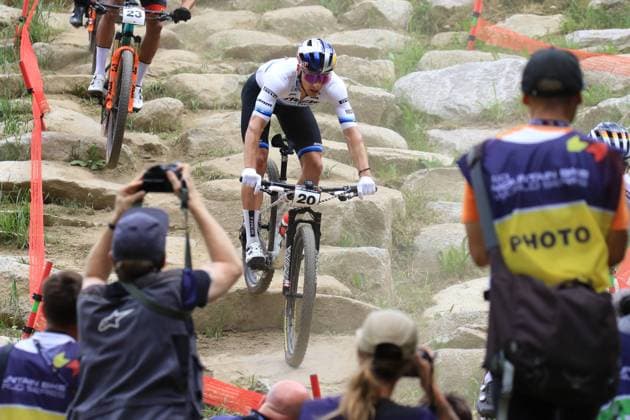 2nd July 2023, Daolasa di Commezzadura, Val di Sole, Trentino, Italy; UCI Mountain Bike World Cup; XCO Cross Country Olympic distance race; Vlad Dascalu (ROU)  ActionPlus12526749 PierrexTeyssot