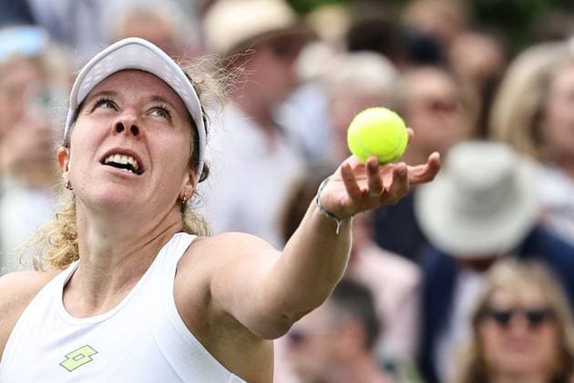 Anna-Lena Friedsam, GER, during first round of 2023 All England Lawn Tennis Championships at Wimbledon, womens singles, London, 03 07 2023; -