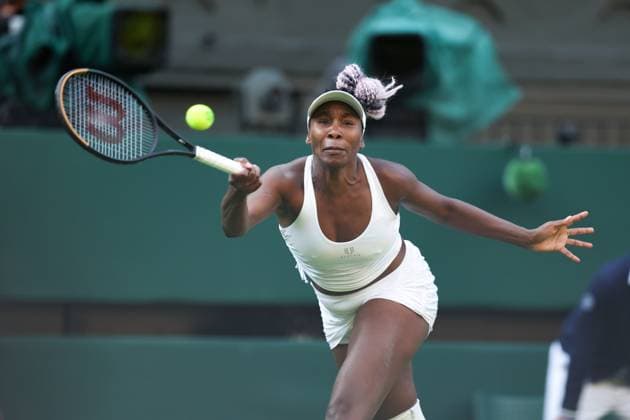 Wimbledon: Day One 3 July 2023, Wimbledon - Wimbledon Tennis Championships - Day One - Venus Williams (USA) in action during her Women s Singles 1st Round match against Elina Svitolina (UKR) - Photo: Charlotte Wilson Offside . Wimbledon UK Copyright: xCharlottexWilsonx xOffsidexOffside