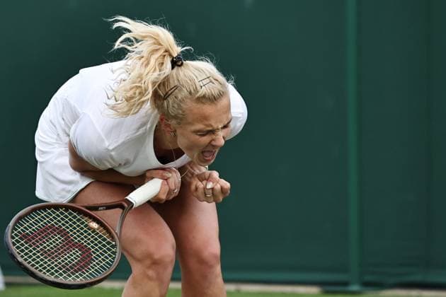 Sport Bilder des Tages Katerina Siniakova, CZE, during first round of 2023 All England Lawn Tennis Championships at Wimbledon, womens singles, London, 03 07 2023; -