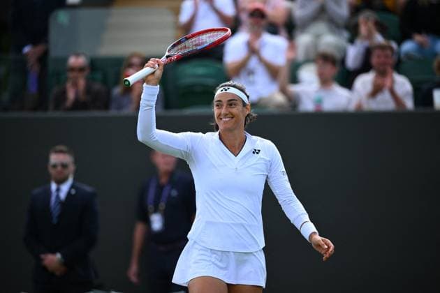 Wimbledom Championships Day 1 Caroline Garcia (FRA) plays her first round match at the 2023 Wimbledon Championships at the AELTC in London, UK on July 3, 2023. Photo by Corinne Dubreuil ABACAPRESS.COM London United Kingdom  Copyright: xDubreuilxCorinne ABACAx 859389_025 DubreuilxCorinne ABACAx 859389_025