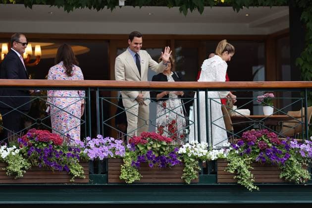 Roger Federer (Sui) TENNIS : Wimbledon 2023 - 04 07 2023 AntoineCouvercelle Panoramic  