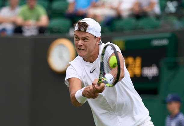 at the 2023 Wimbledon Championships Holger Rune plays in his first round match against George Loffhagan in the 2023 Wimbledon Championships Day Two at the All England Club, London, United Kingdom,, Credit:Peter van den Berg Avalon United Kingdom, England, London, All England Lawn Tennis and Croquet Club  Copyright: xPeterxvanxdenxBergx xAvalonx 0787086600