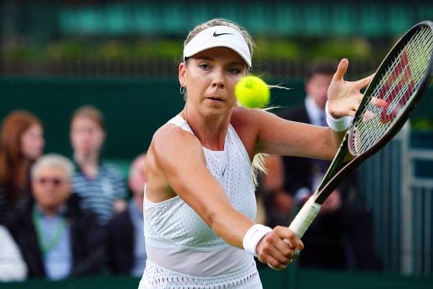 Mandatory Credit: Photo by Javier Garcia Shutterstock (13995877dm) Katie Boulter during her first round match Wimbledon Tennis Championships, Day 2, The All England Lawn Tennis and Croquet Club, London, UK - 04 Jul 2023 Wimbledon Tennis Championships, Day 2, The All England Lawn Tennis and Croquet Club, London, UK - 04 Jul 2023  Copyright: xJavierxGarcia Shutterstockx 13995877dm
