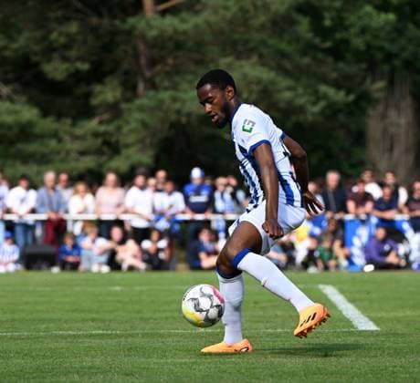 Fußball, Herren, Saison 2023 2024, Testspiel, RSV Eintracht 1949 - Hertha BSC (0:6), Myziane Maolida (Hertha BSC), 02.07. 2023, Copyright: xMatthiasxKochx