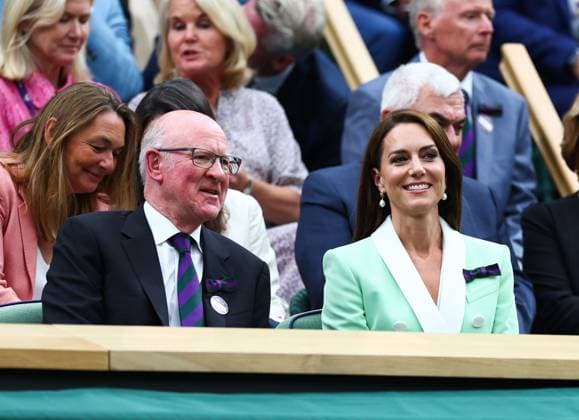 Mandatory Credit: Photo by Simon Dael Shutterstock (13995905ak) Catherine, Princess of Wales Takes her seat in the Royal Box Wimbledon Tennis Championships, Day 2, The All England Lawn Tennis and Croquet Club, London, UK - 04 Jul 2023 Wimbledon Tennis Championships, Day 2, The All England Lawn Tennis and Croquet Club, London, UK - 04 Jul 2023  Copyright: xSimonxDael Shutterstockx 13995905ak